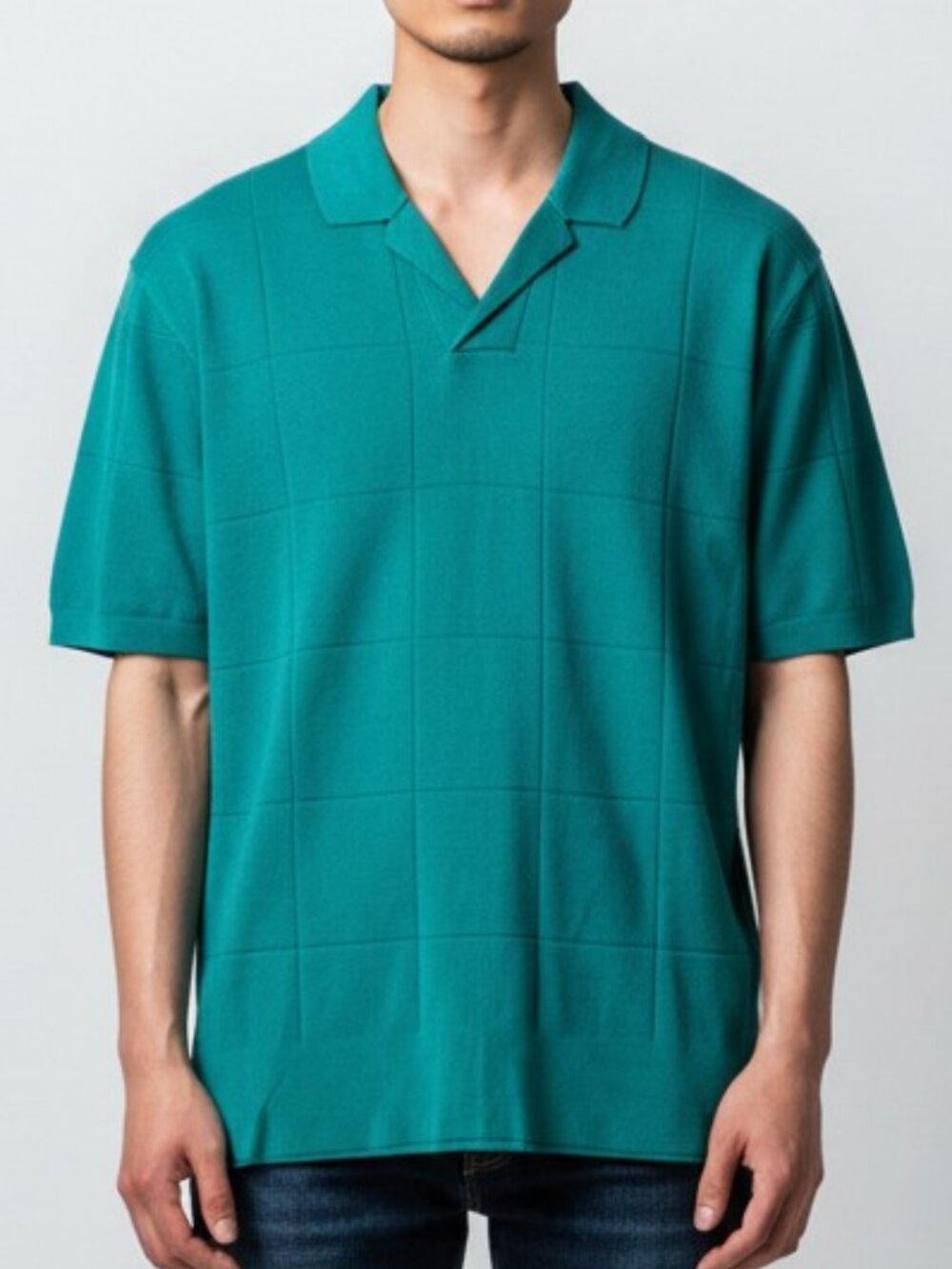 Jacquemus Le Polo Bacino Green Paneled Polo Shirt Men’s Medium Used